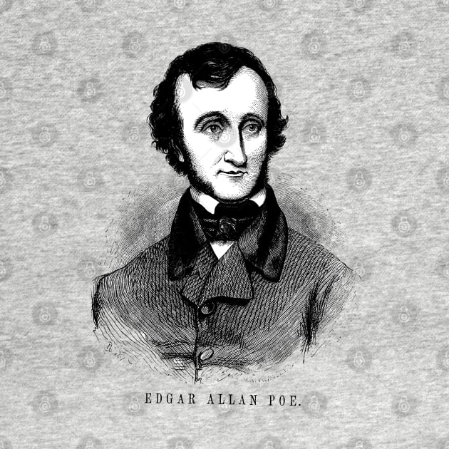 Edgar Allan Poe etching by Bugsponge